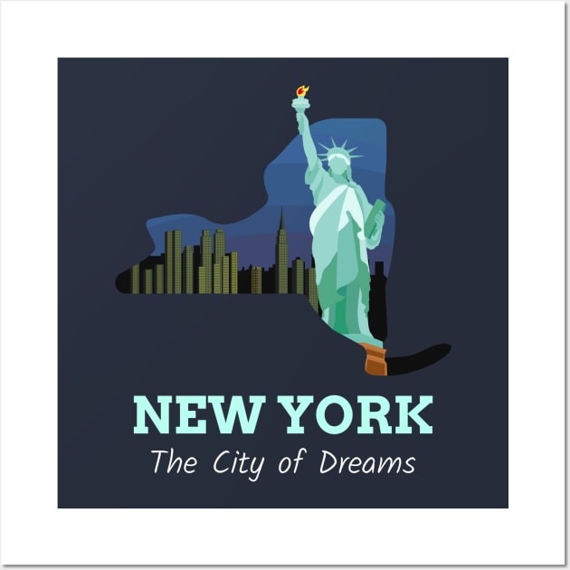 New York the city of dreams Wall Art by WOAT